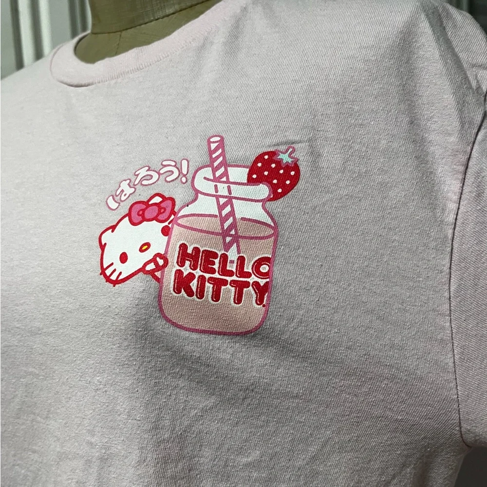 Hello Kitty Strawberry milk T-Shirt retro 90’s Y2K kawaii - Picture 7 of 15